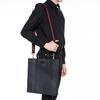 Gucci Large Vertical Logo Stripe Web Shoulder Strap Canvas And Leather Tote Bag Men tote Black Gray 495559-K5IAN-1095