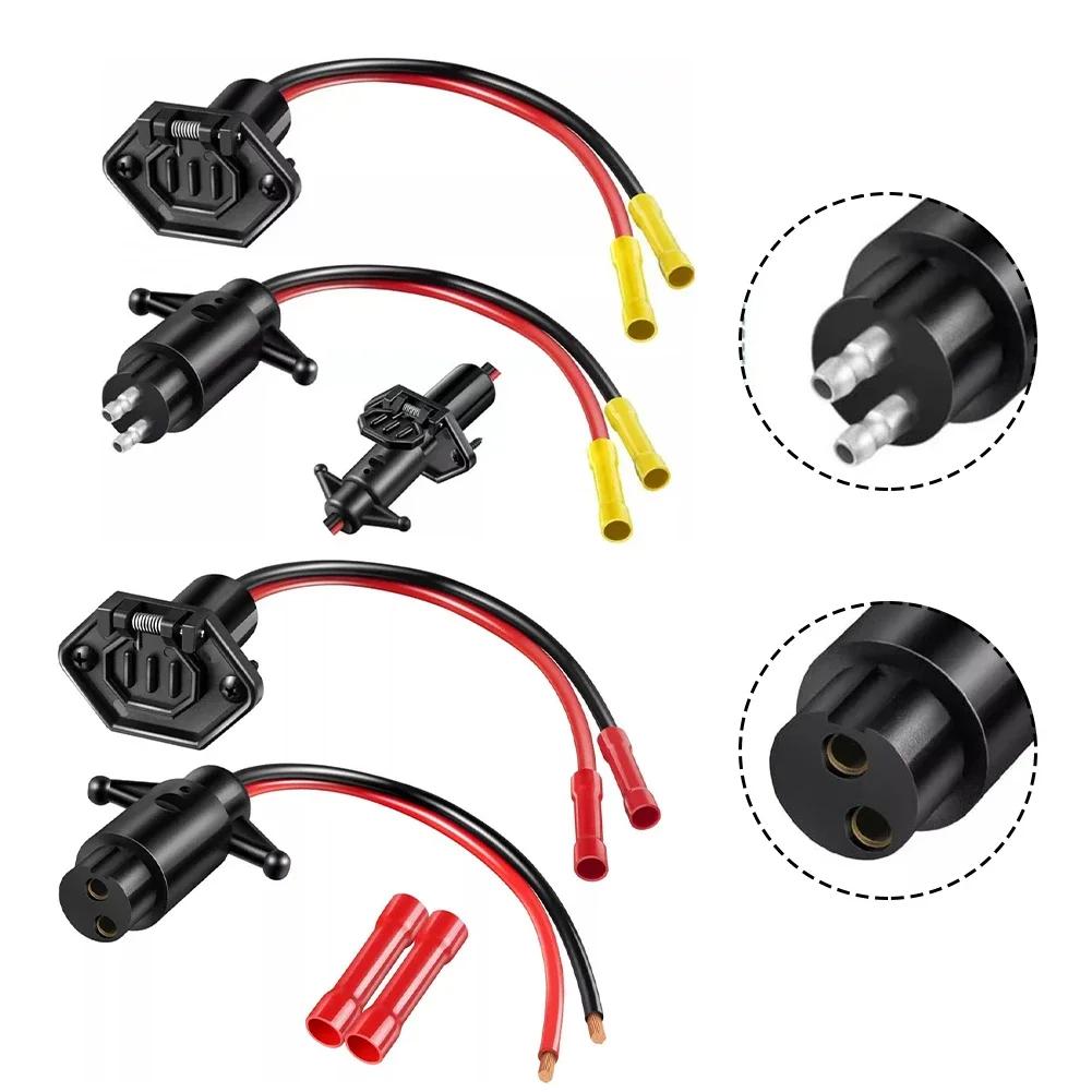 New Practical Receptacle Receptacle - 10AWG - 12V - Male Female Connector - Plug Receptacle Kit - Trolling Motor