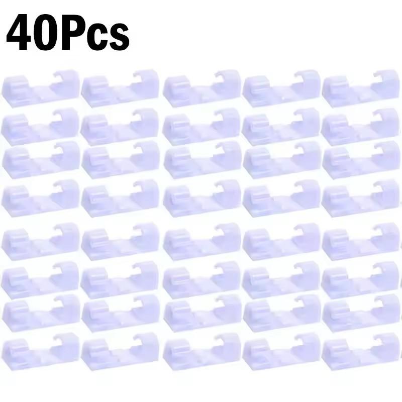 Cable Clips Organizer Drop Wire Holder Cord Management Self-Adhesive Cables Manager Fixed Clamp Wire Winder For Home Office Car