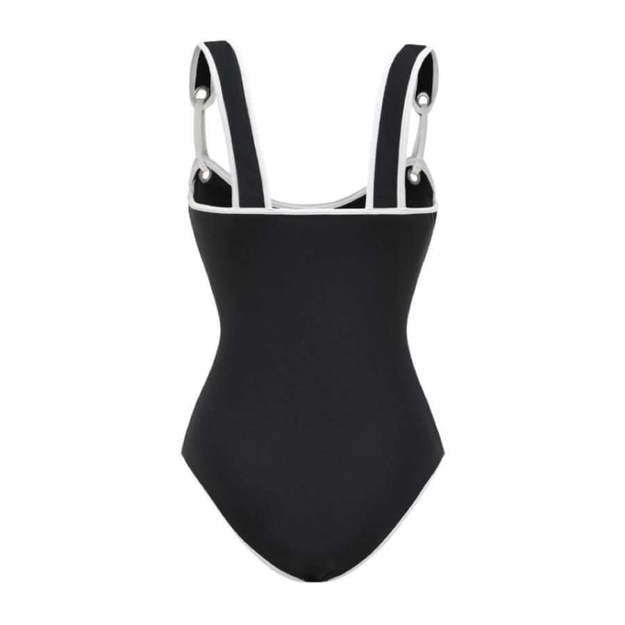 1011 European and American swimwear new black high-end one-piece swimsuit female explosion