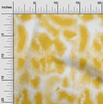 Cotton Cambric Yellow Fabric Tie Dye Sewing Material Print Fabric By The Yard 42 Inch