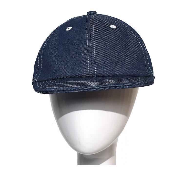 Unisex Denim Applique Baseball Cap - Korean & Japanese Style Soft Top Duckbill Hat Trend