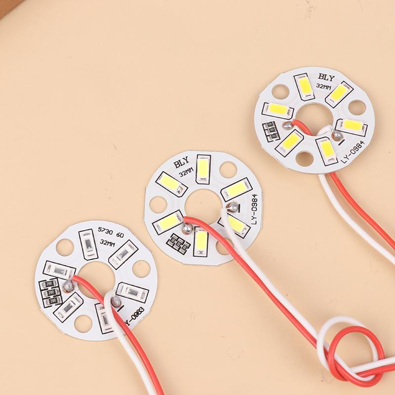 3Pcs 3W 5V Color Led Chip Bead Lights Board Bulb Round Transformation Light Source Dia 32Mm Green Blue Red Purple White Lamp