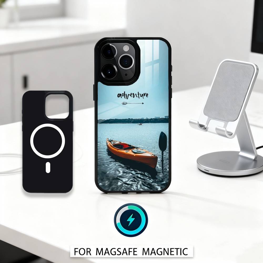 B-Boating K-Kayaking S-Sprot Phone Case For iPhone 17,16,15,14,13,12,Pro,Max For Magsafe Magnetic Wireless Charging