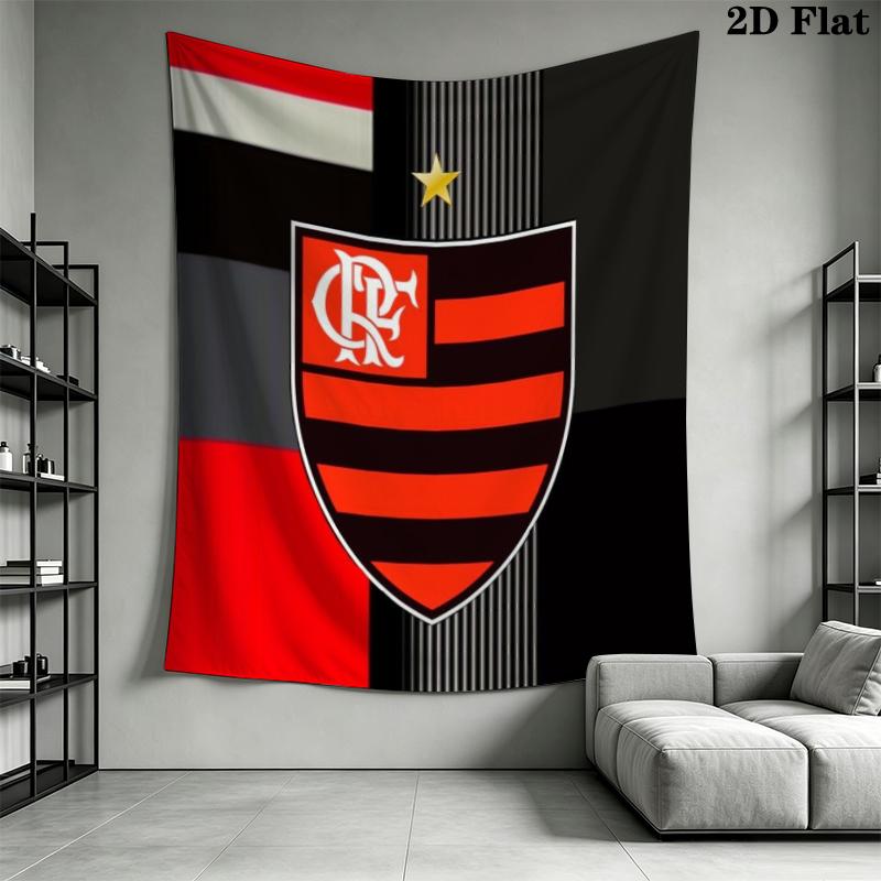 CR Flamengo Wall Tapestry Aesthetic Wall Hanging Printed Fabric Blanket Decorative Tapestries for Bedroom Living Room Home Decor