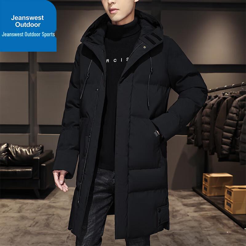 

Jeanswest Men s Winter Longline Hooded Puffer Jacket XL