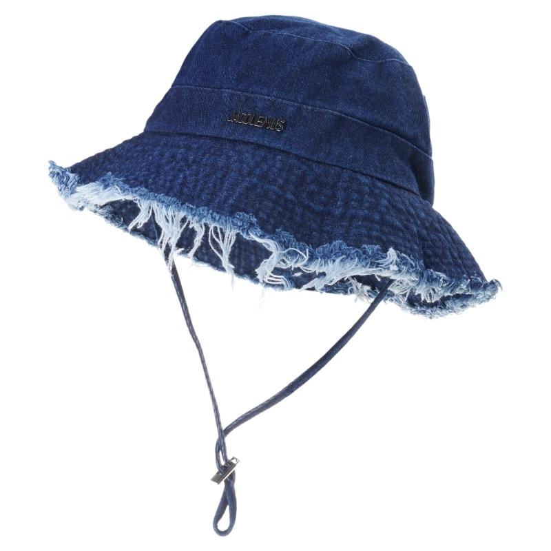 Damen Stoff Stoff Fischer Eimerhut Verstellbarer Sonnenhut Strand Outdoor Camping Reise Kopfbedeckung für Urlaubsbekleidung