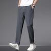 Pantaloni elastici ocazional Pantaloni sport pentru bărbați Pantaloni tăiați moi Pantaloni bărbați cu picior drept largi agățați