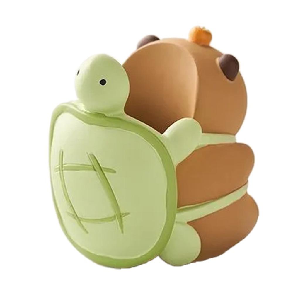 Capybara Desk Pen Holder Resin Craft Stationery Organizer Pencil Storage Box  Desktop Decoration