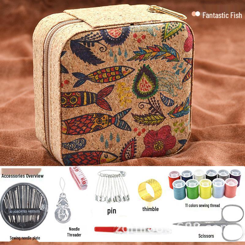 

Ретро Портативний Набір для Шиття - Багатофункціональна Сумка для Голок та Ниток з Коробкою