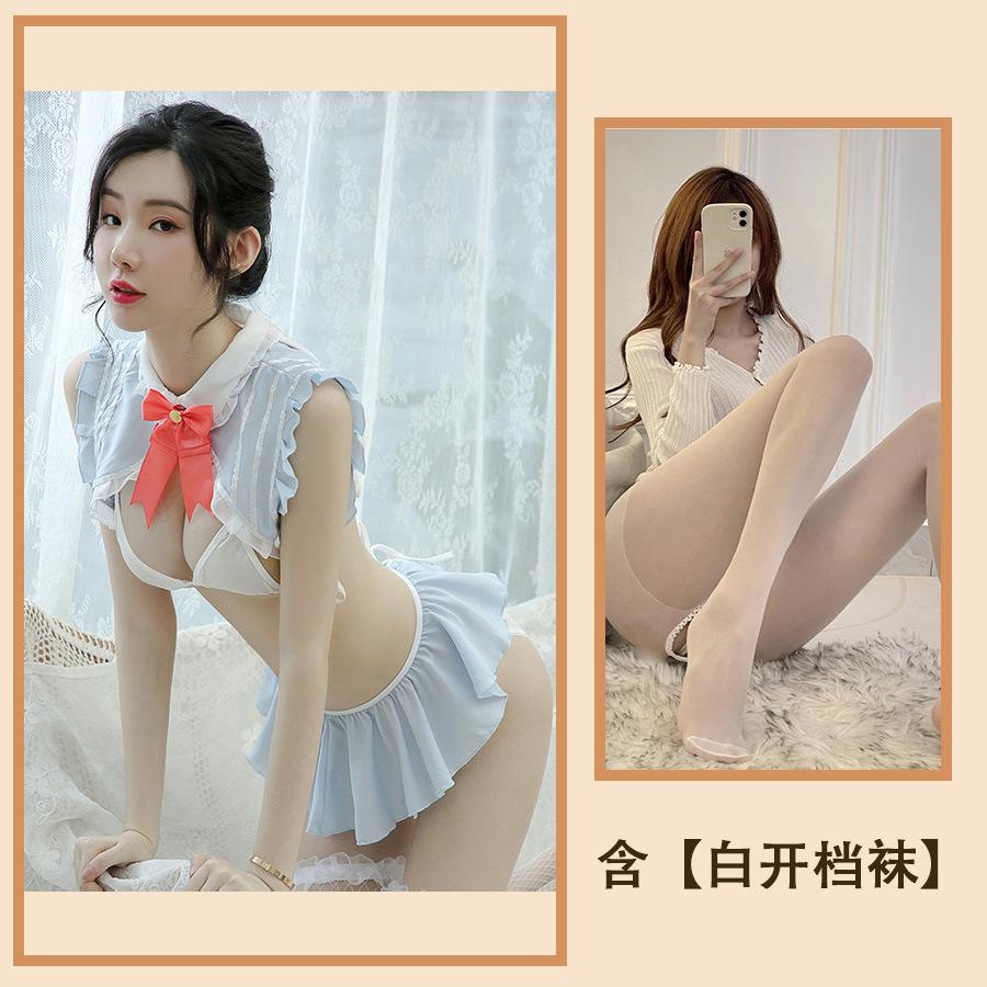 Sexy Underwear Women's Sexy Hollow Soft Cute Rabbit Ears Student Uniform Three Points Temptation Sweet Beautiful Woman Servant Suit