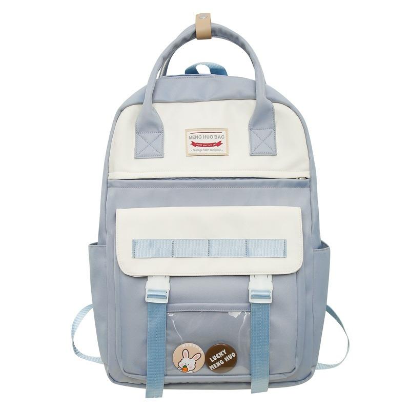 New high-value and lightweight schoolbag for junior high school students, college students, niche contrasting colors, portable backpack for women