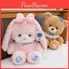Bunny Plush Cute With Bow Pp Cotton Filling Smooth Short Velvet For Kids Gift