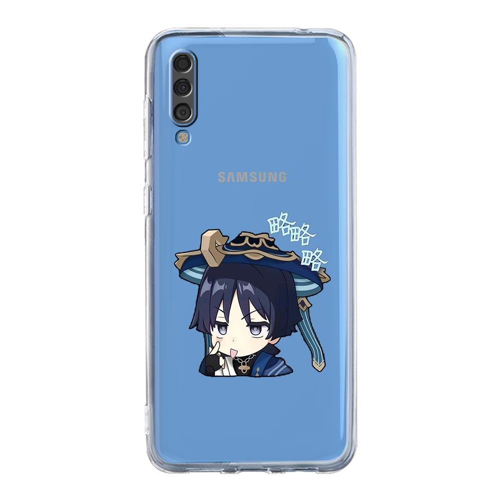 

Phone Case For Samsung A14 5G A12 A22 A32 A34 A42 A52 A54 A50 A70 A72 A40 A20E A10S A20S A02S A04S Kawaii Cartoon Genshin Impact Samsung A12
