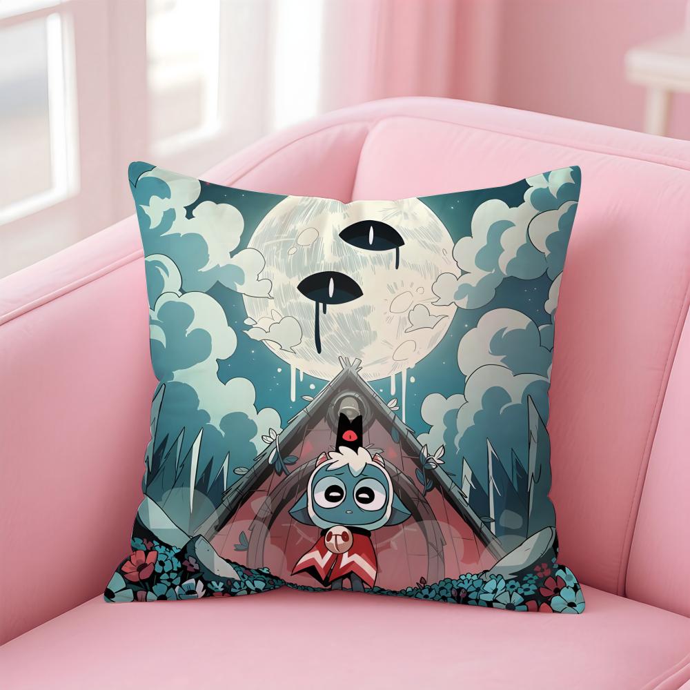 Simple Fashion Casual CCult Of The Lamb Game Cushion Cover Linen Pillowcase Cover Soft Decor for Sofa Home Room