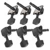 String Tuning Key for SemiClosed Guitar 3 Left 3 Right Musical Instrument Parts(Black )
