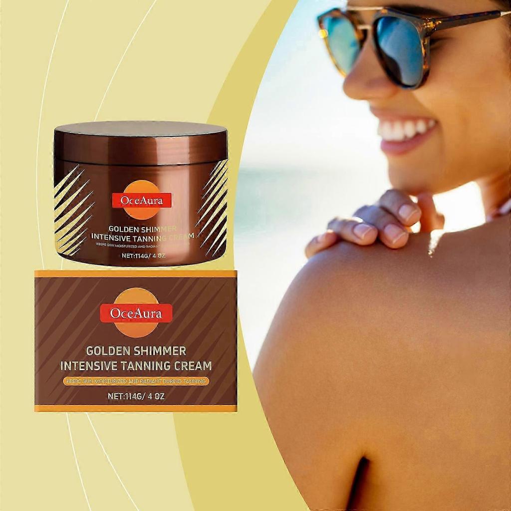 Carroten Gold Shimmer Intensive Tanning Gel Browning Tan Accelerator | Non-Greasy, Water-Resistant with Carrot and Coconut Oil High Quality