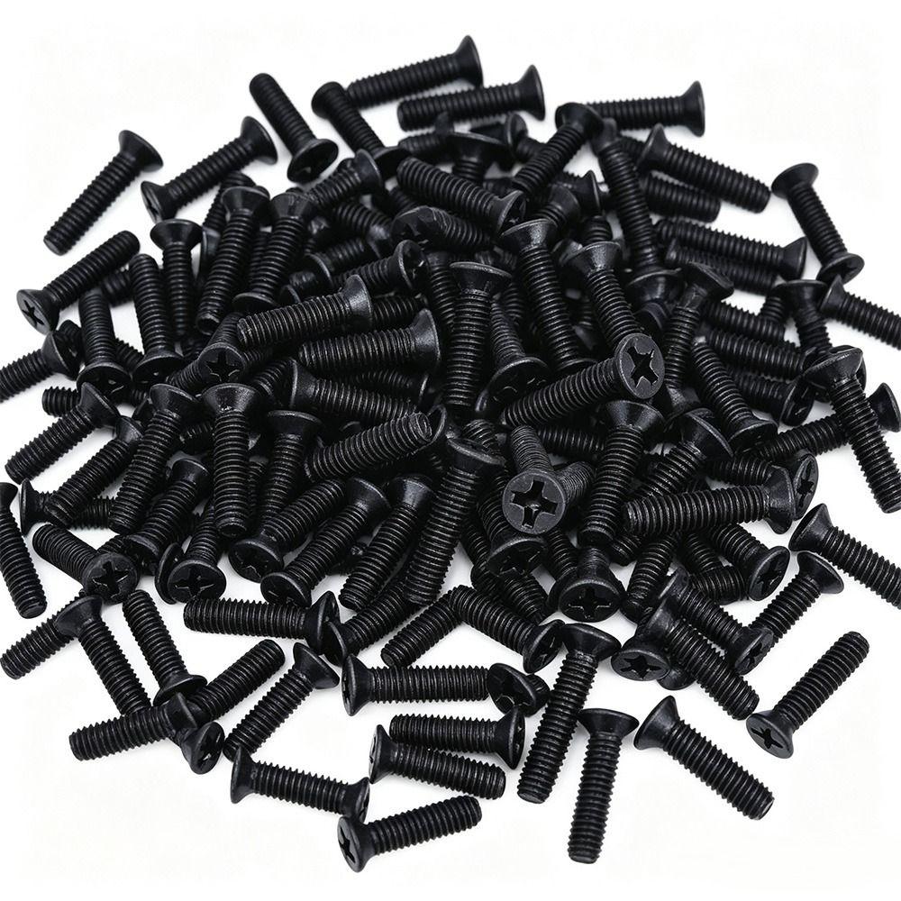 350pcs M3x10 Countersunk Screw Set Black Phillips Flat Head Screws Small Electronics