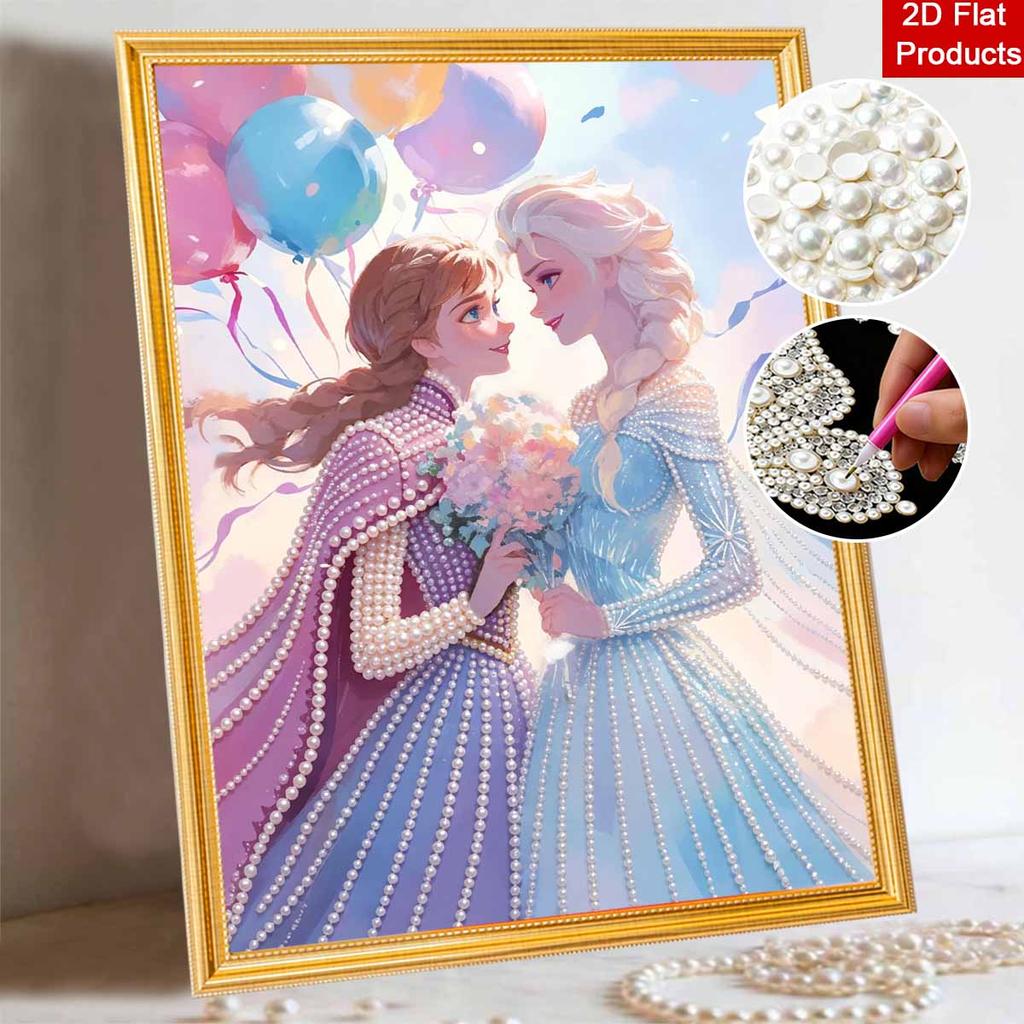 Disney Pearl Painting Anna and Elsa Pearl Art Painting Kit Art Pearl Painting Kit Adult Beginner Gift Creative Home Wall Decor