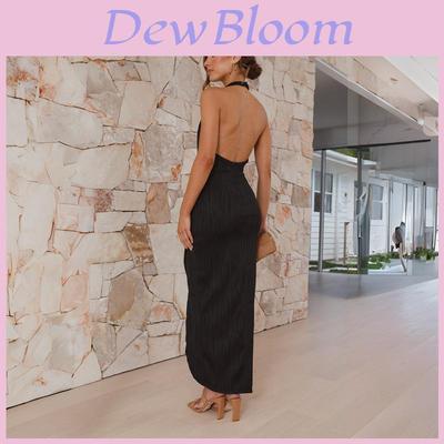Elegant Sleeveless High Waist Polyester Bodycon Dress For Spring Summer Womens Fashion
