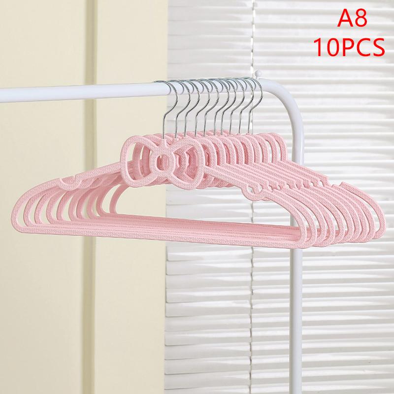 10Pcs Clothes Hanger Durable Heart-Shaped Multifunctional Hangers For Adult Children Clothing Hanging Supplies
