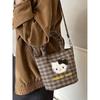 Hello Kitty Canvas Crossbody Bag With Padded Compartments For Casual Outings
