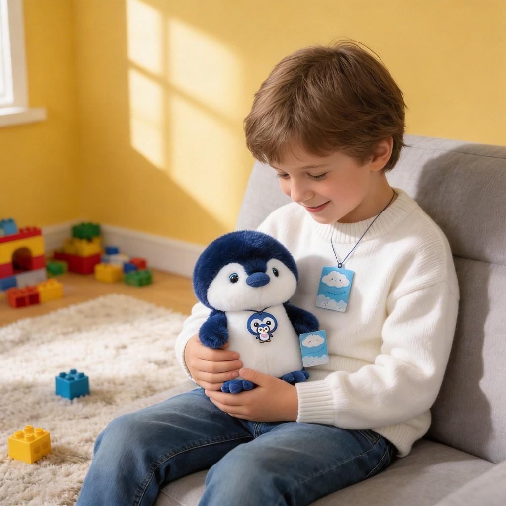 Plush Penguin Toy For Kids Soft Cartoon Character Gift For Children
