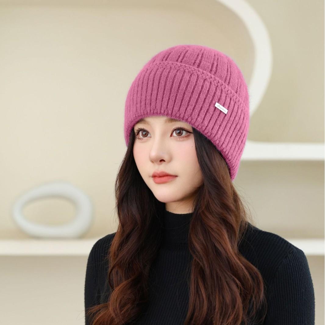 

Нова осінньо-зимова шапка для літніх чоловіків для жінок, в язана, універсальна, тепла та потовщена, модна вовняна шапка-казанок, бабусина холодна шапка average size