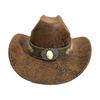 Vintage Western Cowboy Hat Gem Belt Jazz Hat Ball Party Festival Hat