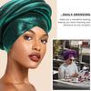 Shining African Women Turban Cap Twisted Braid Headtie Head Wraps Wedding Party Headpiece Bonnet