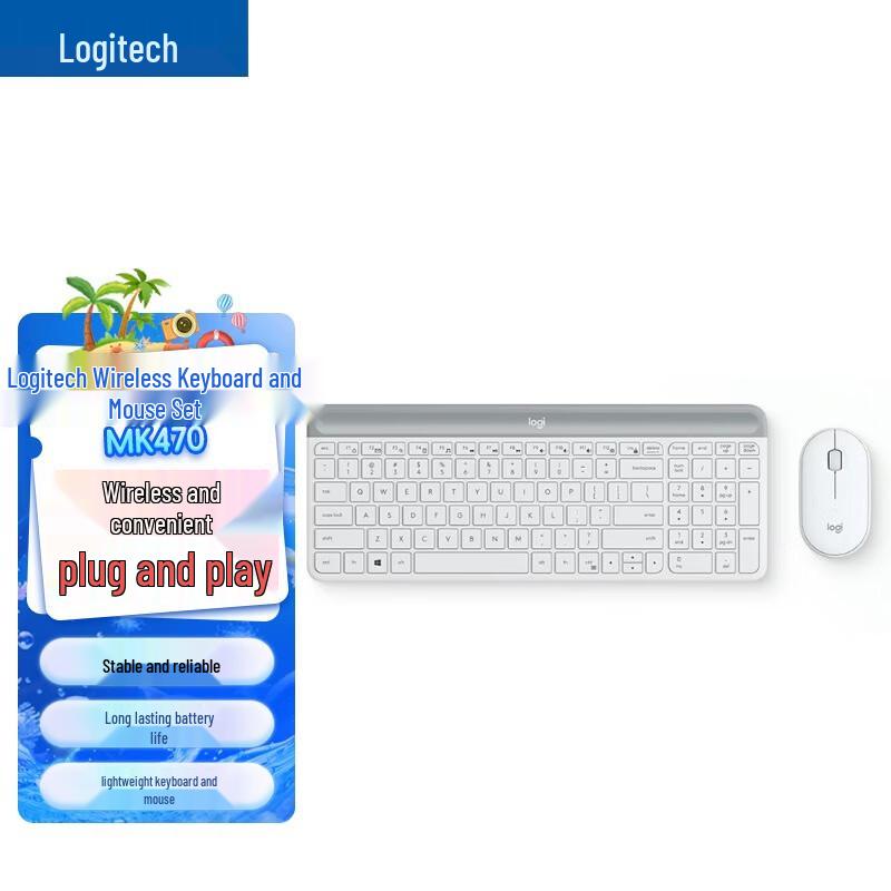 

Logitech MK470 Slim Wireless Keyboard and Mouse Combo