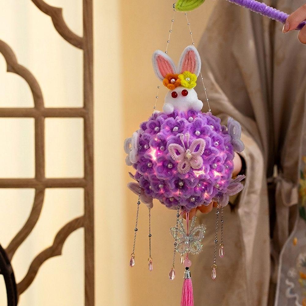 Glowing Mid-Autumn Rabbit Lantern Twisted Stick Portable Luminous Lantern  Children Gift