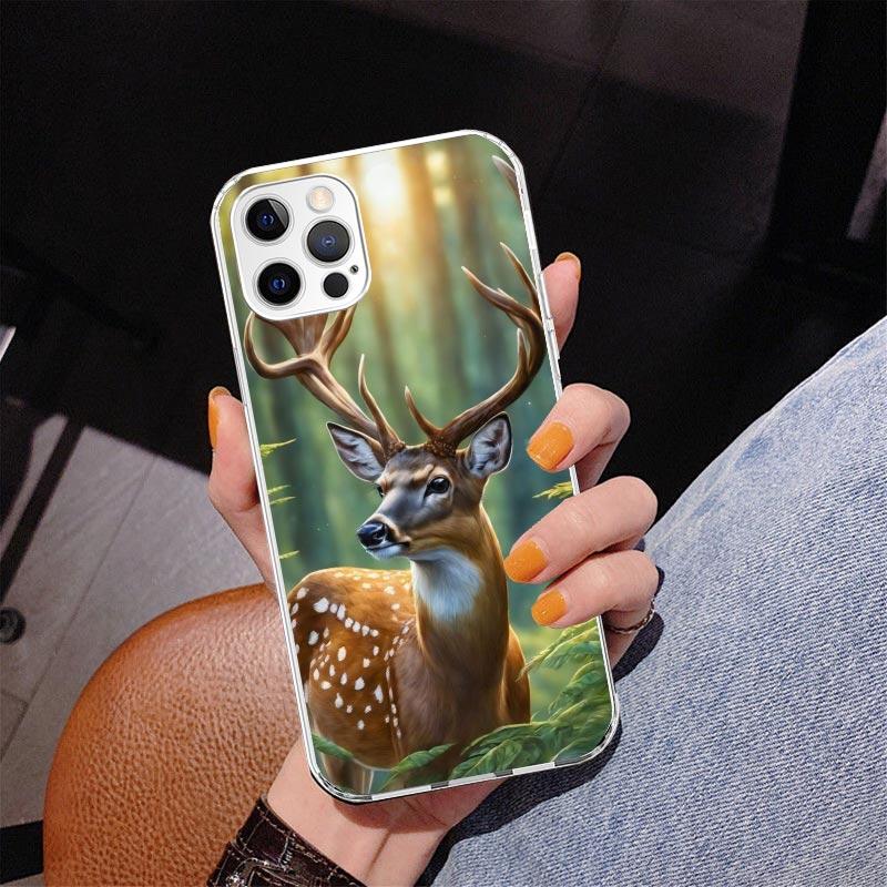 Hjortjakt Camo Phnoe Fodral för Iphone 17 Air 16 11 12 13 Mini 14 Plus 15 Pro Max 7 8E SE 2020 16ProMax Telefonfodral Coque 17 Ai