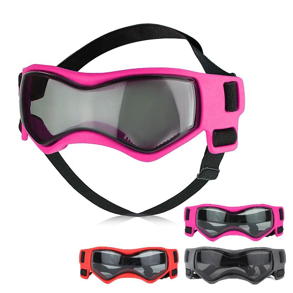 Cool Silicon+pc+nylon Pet Goggles Anti Uv Windproof Rope Cat Dog Cool Glasses Adjustable Pet Photo Props Pet Sunglasses Cat Dog розовый