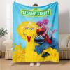Sesame Street Theme Printed Blanket - Perfect for Couch, Bed, Travel & Outdoor Use | Machine Washable, Cozy & Durable.