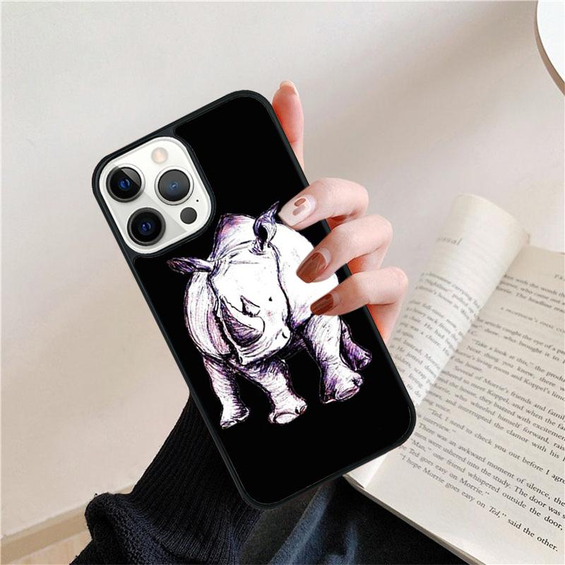 Rough Rhinoceros Rhino Beast Mobile Phone Cases Cover For iPhone 17 Air 16 15 14 12 13 11 Pro MAX Apple Plus SE2020 Coque