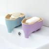 Creative Double Layer Soap Box Cute Elephant Waterproof Drain Soap Dish Anti-slip Portable Soap Drain Rack Bathroom Accessories