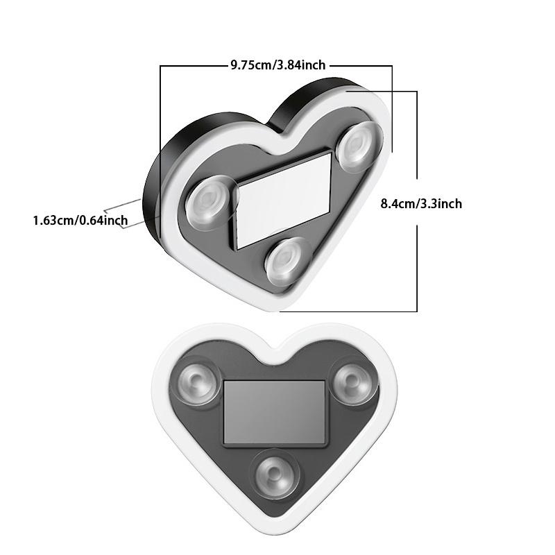 Car Dashboard Decor Neon Heart Light Solar/USB Rechargeable With 5 Lighting Modes Cute Decor For Car Interior Home Party Atmosphere Lamp