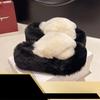 Fashion 2025 Autumn/Winter Candy Color Plush Slippers, Women's Plush Thick Sole Plus Size Cotton Slippers