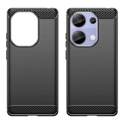 For Xiaomi Redmi Note 13 Pro 4G/Poco M6 Pro 4G Case Carbon Fiber Texture TPU Phone Cover