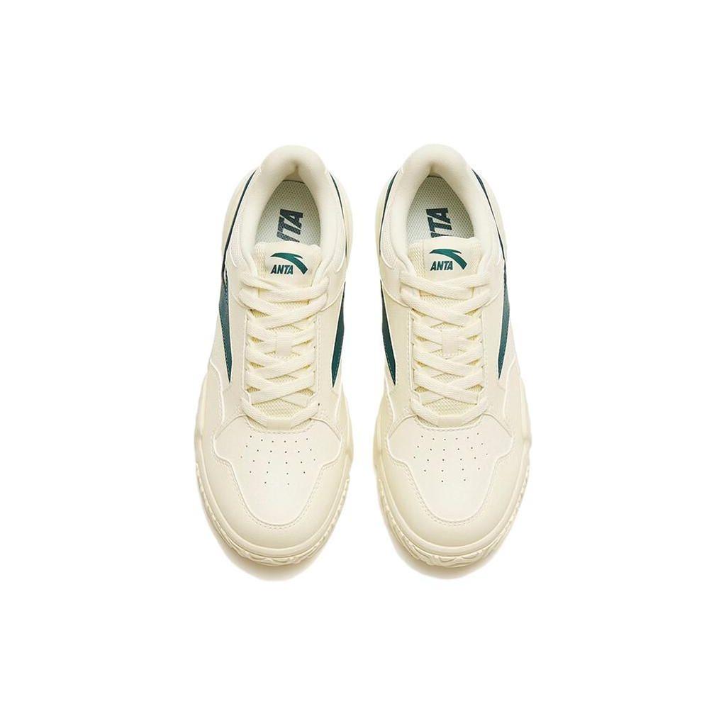 Anta Non-Slip Wear-Resistant Low-Top Skate Shoes Men Sneakers White Green 912318094-1