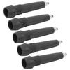 5pcs Alpenstocks Accessory Tungsten Manganese Steel Rod Tip Spare Foot Cover Black
