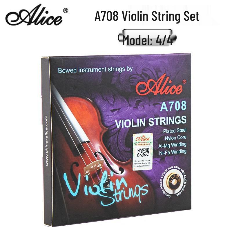 Corde per Violino in Nylon Alice Set Completo A708 A747 A703 - Livello Esame e Performance