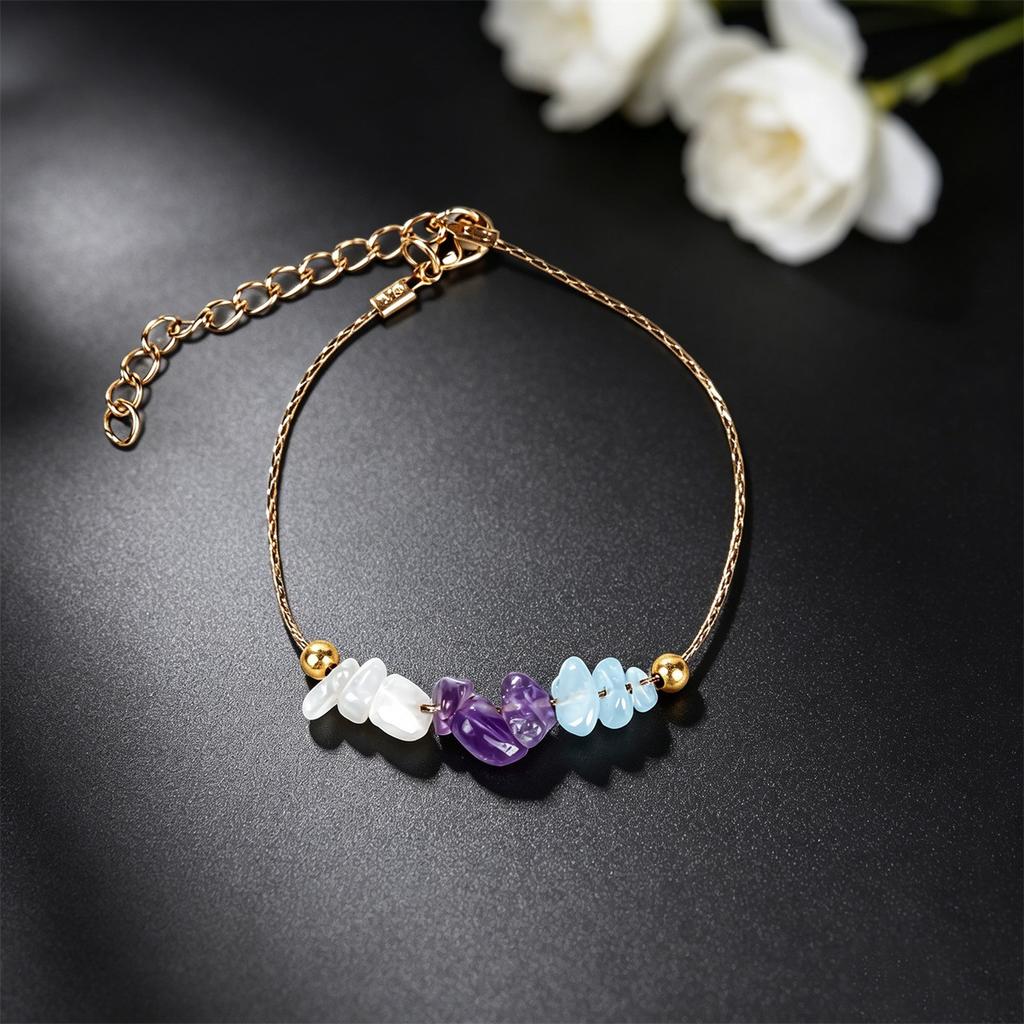 New jewelry bracelet irregular stone European and American popular bracelet bracelet bracelet gravel crystal bracelet