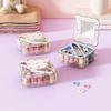 Portable Mini Sewing Box Set Partitioned Magnetic Needle Thread Box Home Sewing Box  Office