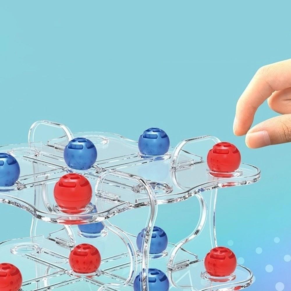 Table Games 3D TIC-TAC-TOE Game Easy To Play Montessori Puzzle Table Game  Parent Child Interaction