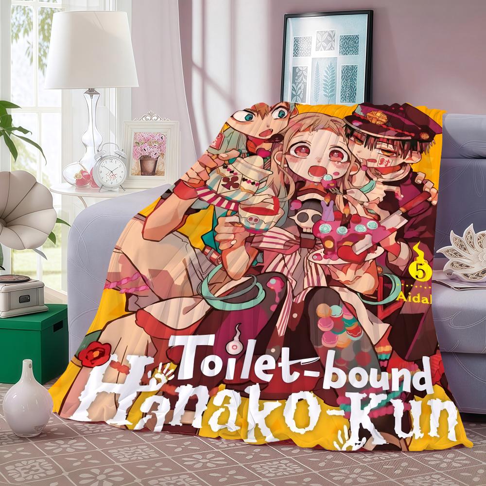 Anime T-Toilet-Bound Hanako-kun Throw Lightweight 240g Flannel Blanket Soft Skin-friendly for Summer Cooling