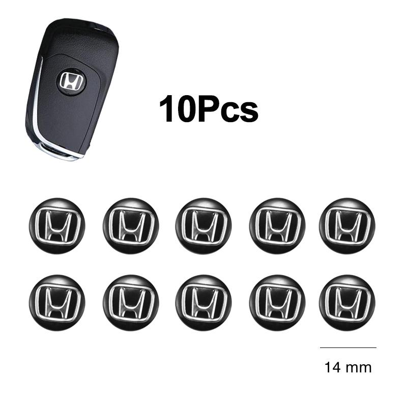 5/10Pcs Aluminium Metal Car Key Badge Stickers For Honda Civic FIT Accord Prelude CRV 5th City CRZ CRX Jazz HRV Pilot Odyssey LK6
