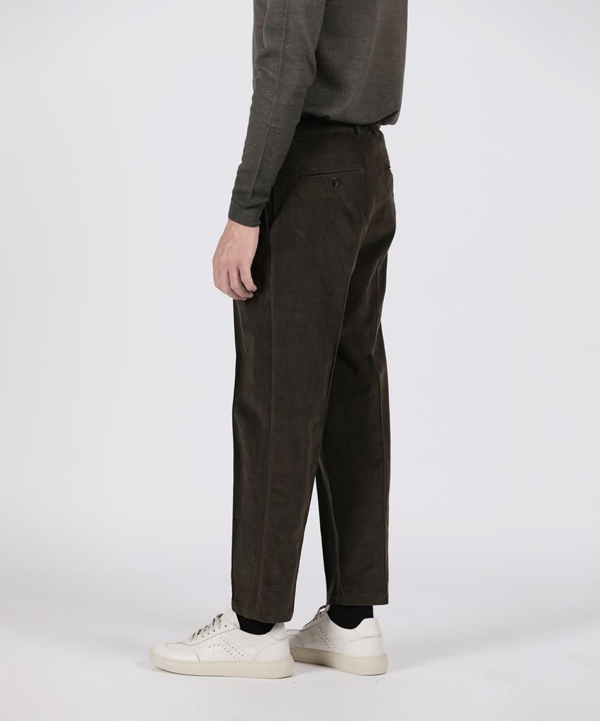 PANICALE Khaki Balloon Fit Corduroy Pants