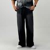 Onl Men S Crack Wide jeanS Black Denim